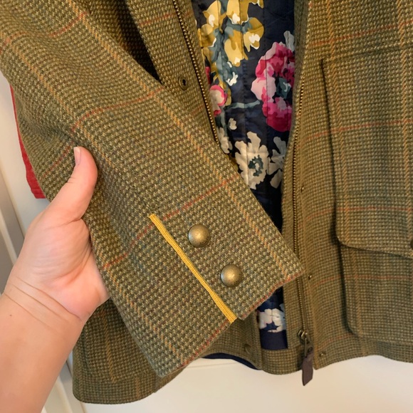 Joules Women's Fieldcoat Tweed Coat - Picture 14 of 16